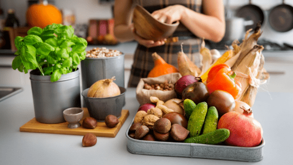 Verduras e noces