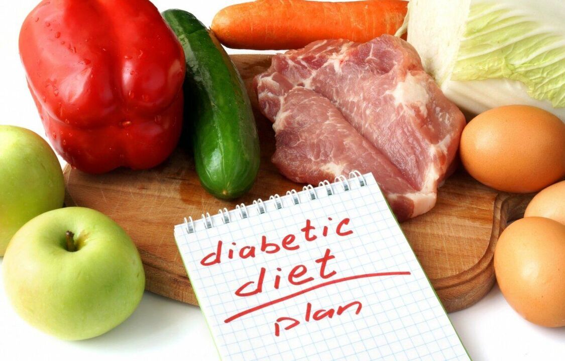 Plan de comidas dietéticas para diabéticos